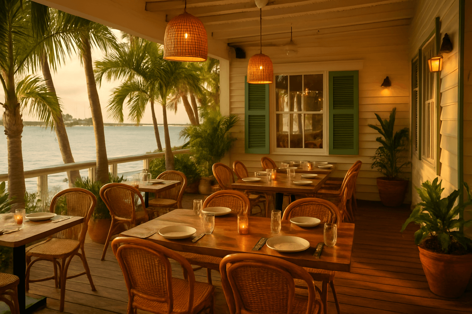 Illustration representing Key West restaurant, food, dining, culinary experience