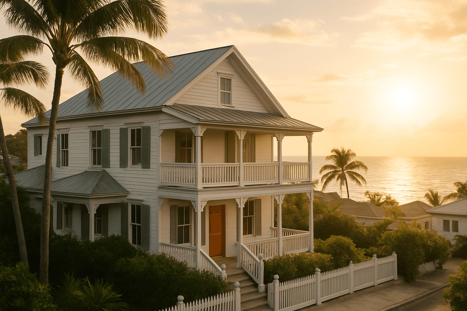 Key West coastal home illustrating why buyers should review FEMA flood zones and elevation records