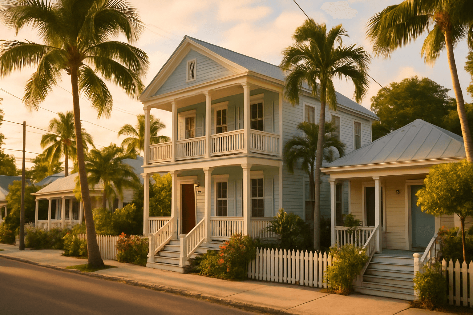 Key West residential streetscape illustrating the homeownership choices buyers compare