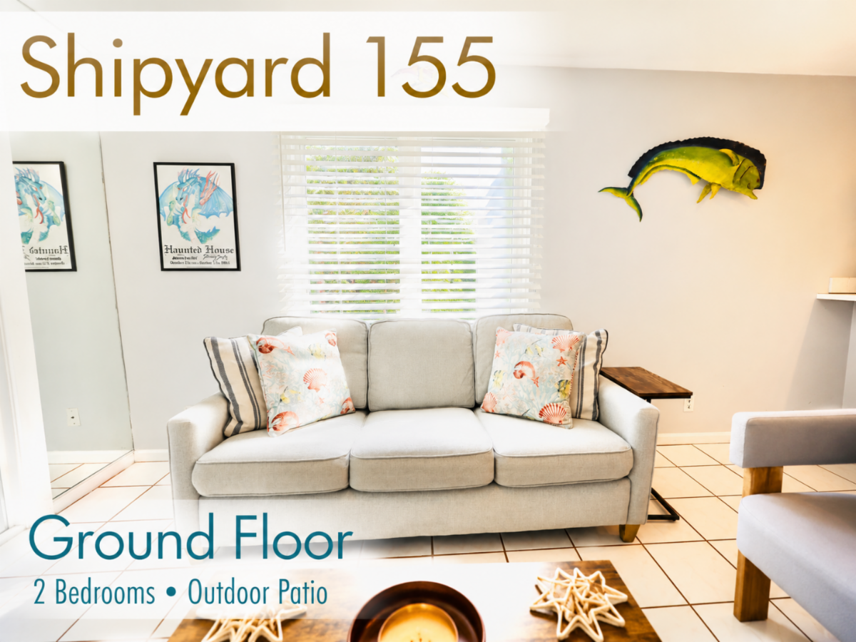 Shipyard 155 vacation rental — ground-floor living room. View rental details.